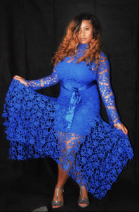 She is Dominant Laced Pleated Maxi