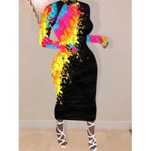 Load image into Gallery viewer, Graffiti Midi Bodycon (Plus Size Available)