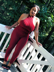 Knit Cable Halter Pant Set