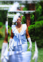 Load image into Gallery viewer, Queen of Diamonds Scuba Ruffle Midi (Plus Size Only)