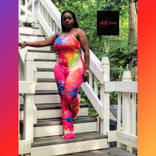 Load image into Gallery viewer, Tye Dye Ruching Jumpsuit - Plus Size Available (Pre-Order)