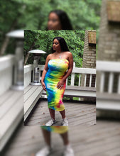 Load image into Gallery viewer, Pride Athleisure Tye-Dye Strapless Midaxi - Plus Size Available