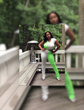 Load image into Gallery viewer, Athleisure 2-Tone Pant Ruching Set (Plus Size Available)