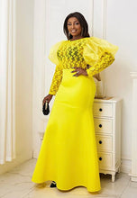 Load image into Gallery viewer, Sunflower Lace Scuba Maxi - Plus Size Available