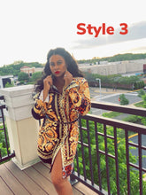Load image into Gallery viewer, Just in Time Printed Button Down Dress (Plus Size Available)