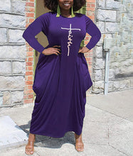 Load image into Gallery viewer, Faith Long Sleeve Tee Dress (Plus Size Only)