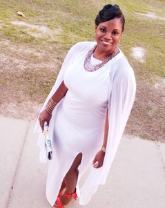When Doves Fly Maxi with Cape Sleeves