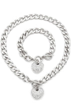 Load image into Gallery viewer, 3D Heart Cuban Necklace &amp; Bracelet Set