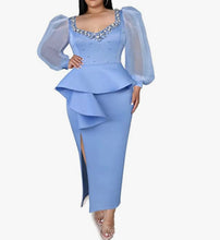 Load image into Gallery viewer, Blues Midi Scuba Dress