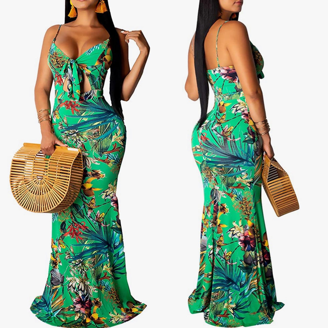 Vacay Palms Maxi (Plus Size Available)