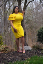 Load image into Gallery viewer, Spring Sunshine Puffy Sleeves Bodycon Dress
