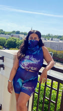 Load image into Gallery viewer, Tye Dye Mask &amp; Short Sets (Plus Size Available)