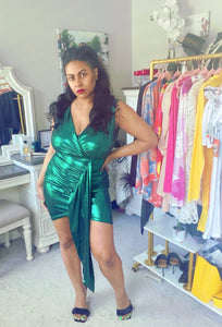 Green Dreams Metallic Mini - Plus Size Available