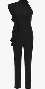 Ruffle Shoulder Jumpsuit