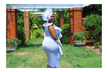 Load image into Gallery viewer, Queen of Diamonds Scuba Ruffle Midi (Plus Size Only)