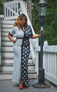 She is Creative Polka Dot Maxi (Plus Size Available)