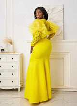 Load image into Gallery viewer, Sunflower Lace Scuba Maxi - Plus Size Available