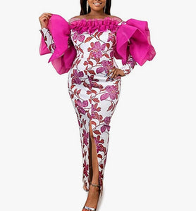 Floral Bouquet Midi Dress - Plus Size Available