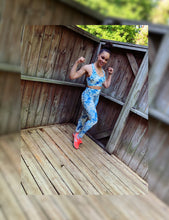 Load image into Gallery viewer, Athleisure Blue Tye Dye Set