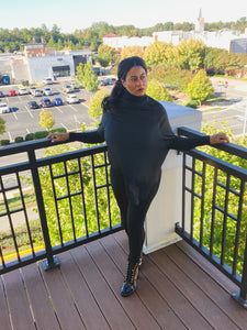 Batwing Turtleneck Pant Set (Plus Size Available)
