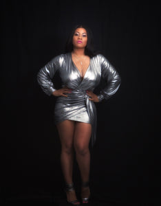 It’s Ya Birthday Metallic Mini Dress