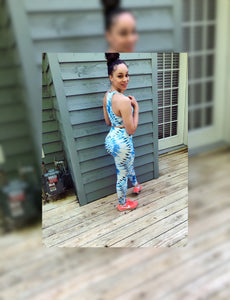 Athleisure Blue Tye Dye Set