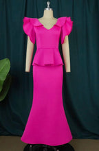 Load image into Gallery viewer, Roses Peplum Maxi - Plus Size Available