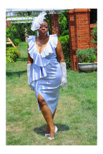 Load image into Gallery viewer, Queen of Diamonds Scuba Ruffle Midi (Plus Size Only)