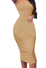 Load image into Gallery viewer, Cool Strapless Midi Dress (Plus Size Available)