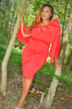 Load image into Gallery viewer, She is Passionate Petal Sleeve Midi Dress (Plus Size Available)