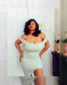 Off-the-Shoulder Assymetrical Bodycon