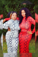 Load image into Gallery viewer, Snakeskin Midi Dress