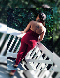 Knit Cable Halter Pant Set