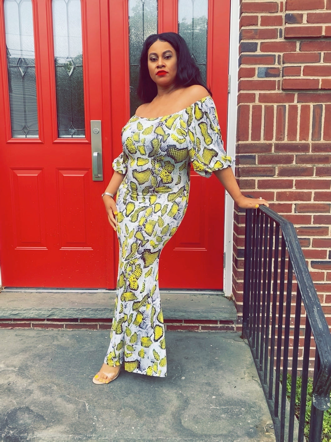 Snake Print Maxi (Plus Size Available)