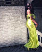 Load image into Gallery viewer, Limeade Off-the-Shoulder Maxi
