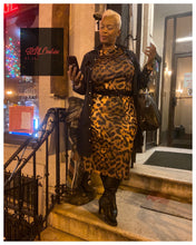 Load image into Gallery viewer, Foxy Lady Leopard Midi Bodycon (Plus Size Available)