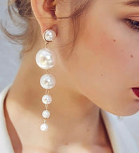 Load image into Gallery viewer, Pearl Statement Earrings