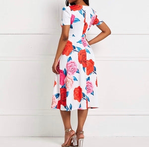 Flower Patch Fit & Flare (Plus Size Available)