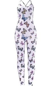 Butterfly Backless Jumpsuit