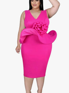 Sensational Floral Peplum - Plus Size Available