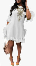 Load image into Gallery viewer, Ruffle Shift Dress (Plus Size Available)