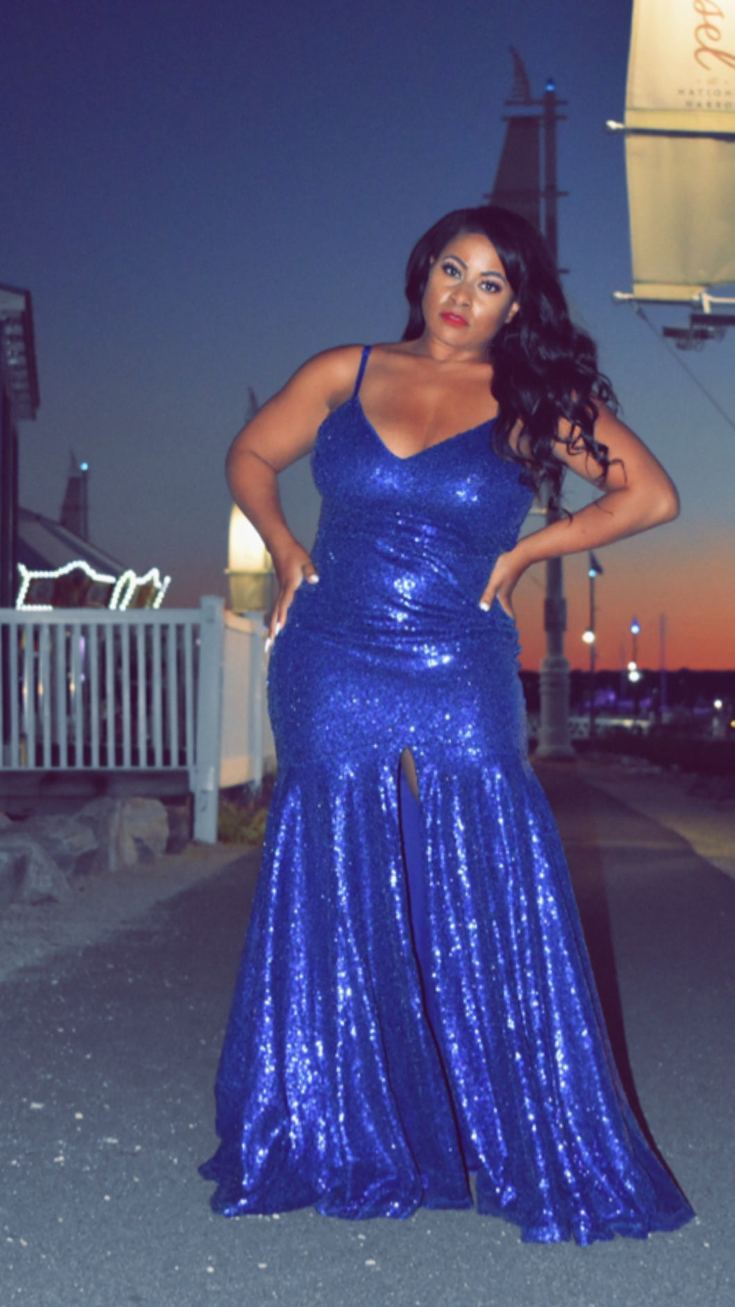 Blue Nights Sequin Gown
