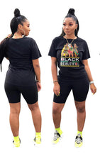 Load image into Gallery viewer, Black is Beautiful Short Set (Plus Size Available)
