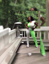 Load image into Gallery viewer, Athleisure 2-Tone Pant Ruching Set (Plus Size Available)
