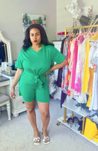 Load image into Gallery viewer, Green Athleisure Gal Short Set - Plus Size Available