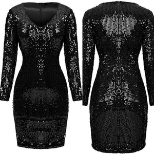 Dream Doll Long Sleeve Sequin Mini