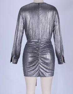 It’s Ya Birthday Metallic Mini Dress