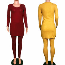 Load image into Gallery viewer, Tunic Ribbed Pant Set