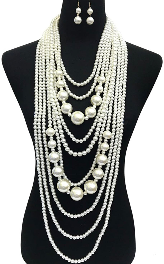Multi-strand Pearl Necklace