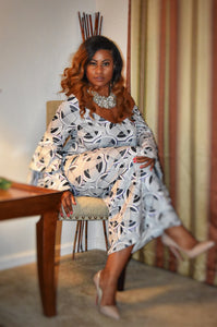 She Is Graceful Printed Bell Sleeve Maxi (Plus Size Available)